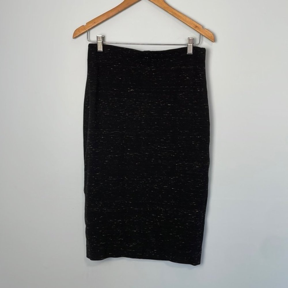 Wilfred Heathered Black Pencil Skirt Size Large